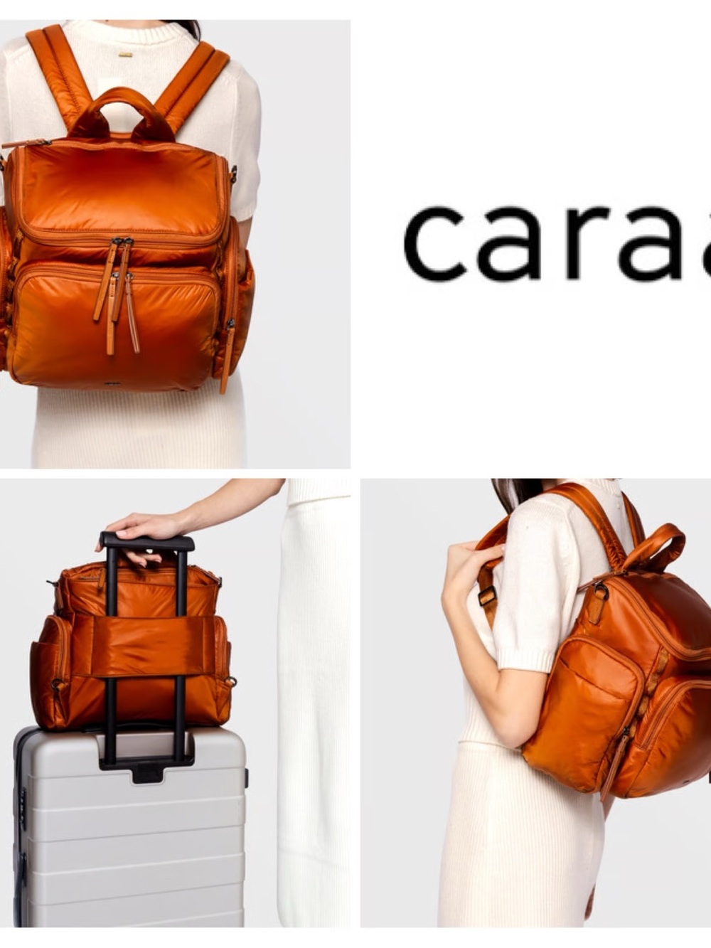 Caraa Nylon Baby Bag Backpack in Clay - Picture 2 of 6